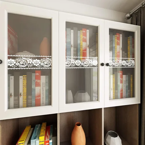Miniatura 4 de VEELIKE - Cenefa decorativa blanca adhesiva con apariencia de encaje, para pared, removible y resistente al agua, decoración para baño, habitación