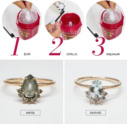 Miniatura 6 de CONNOISSEURS - Limpiador de joyas Premium Edition, tamaño de 9.6 onzas. Elige entre nuestros limpiadores para joyas finas, joyas delicadas o joyería