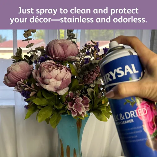 Miniatura 6 de Chrysal Spray limpiador de seda y flores secas (14.8 onzas), suministros florales para plantas artificiales, suministros para arreglos florales
