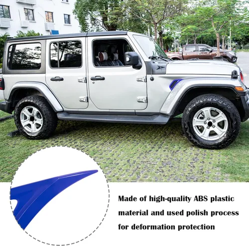 Miniatura 5 de Bonbo 2 unidades de accesorios exteriores para molduras de rueda, molduras de salida de aire acondicionado lateral para Jeep Wrangler JL JLU Sports