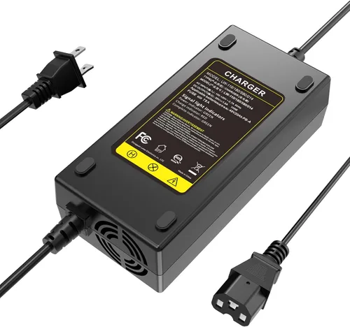 59V 1.8A para 48V 12AH Cargador de batería de plomo para bicicleta eléctrica Motor Bike - Adaptador de CA de enchufe de 3 agujeros