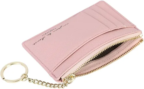 Miniatura 4 de Cartera minimalista para mujer, 8 tarjetas, monedero, monedero, bolsillo frontal, Casual