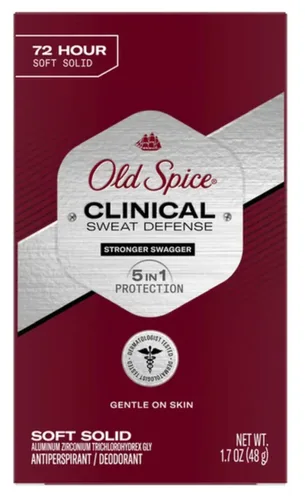 Old Spice Clinical Sweat Defense - Desodorante antitranspirante para hombres, 72 horas, más fuerte Swagger, 1.7 onzas