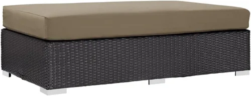 Miniatura 52 de Modway EEI-1911-EXP-ORA Convene - Muebles otomanos cuadrados de tela para patio, muebles de exterior, color naranja espresso Espresso Naranja