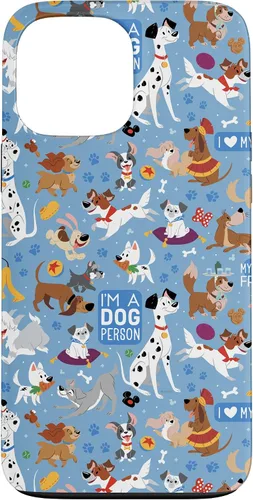 Miniatura 24 de Disney Funda azul para iPhone 17 con texto en inglés "Dogs I'm a Dogperson