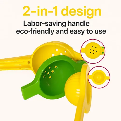 Miniatura 3 de OCHI Exprimidor de limón y lima resistente – Exprimidor manual de cítricos, sin pulpa ni semillas, herramienta de mano de metal premium, apto