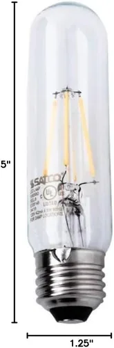 Miniatura 5 de Satco S9560 A15 LED foco de base mediana transparente, 4,5W