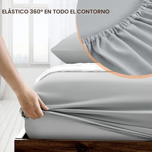 Miniatura 3 de FreshCulture Sábana bajera ajustable completa - Sábana bajera de calidad hotelera - Ultra suave y transpirable - Microfibra cepillada - Bolsillo