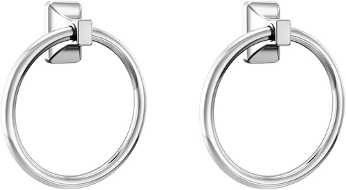 Moen Donnor Collection P5860 - Toallero de mano de baño contemporáneo para montaje en pared, cromado de 6.25 pulgadas de diámetro, (paquete de 2)
