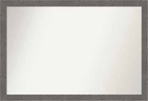 Miniatura 286 de Amanti Art Espejo de baño gris para sobre el fregadero, 31 x 48 pulgadas, espejo de tocador rectangular estrecho de color gris, marco de madera
