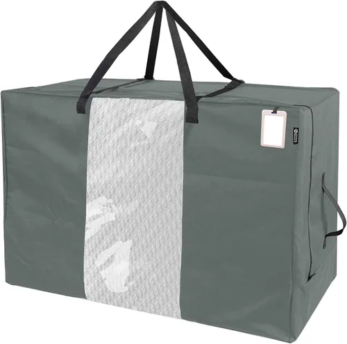 HYPER VENTURE Bolsa de almacenamiento plegable para colchón, funda de transporte duradera para colchones dobles de hasta 6 pulgadas, color gris