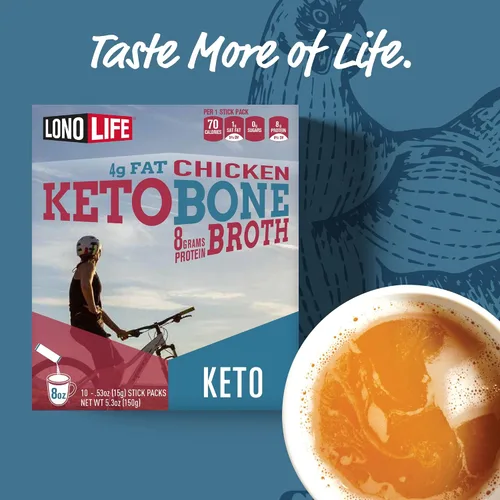 Miniatura 8 de LonoLife Mezcla de caldo de huesos de pollo Keto en polvo 10g de proteína Rico en colágeno, apto para dieta Keto y Paleo Ingredientes