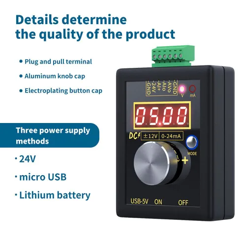 Miniatura 4 de Nuevo generador de señal digital 4-20mA 0-10V Voltaje 0-20mA Transmisor de corriente USA (con batería)