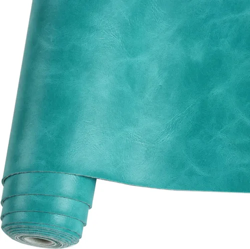 Rollo de piel sintética de color liso azul lago, 12 x 53 pulgadas, material para hacer manualidades, manualidades, aretes de cuero, lazos, costura