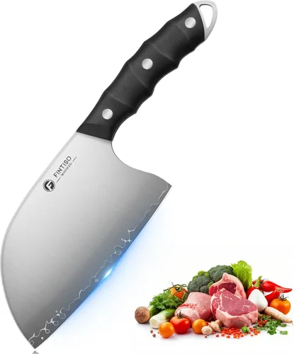 Miniatura 9 de FINTISO Cuchillo de Chef de 8 pulgadas Cuchillo de Cocina con Núcleo de Acero en Polvo S35VN Cuchillo de Chef Japonés, Cuchillo de Cocina de Acero