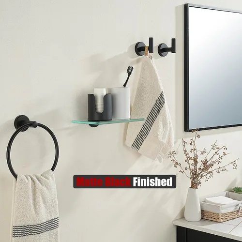 Miniatura 4 de JQK Dispensador de tazas de baño, pequeños soportes de papel desechables negros para enjuague bucal para enjuagar tazas en encimeras de tocador
