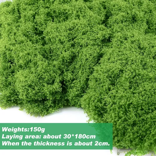 Miniatura 2 de Draupnir Musgo Verde Falso para Plantas de Interior, 5.3OZ Musgo Falso para Manualidades Conservado para DIY, Decoración de Centros de Mesa, Verde