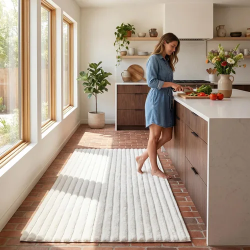 Miniatura 8 de nuLOOM SuperiorWash Collection Kai Blanco Hueso, 5 x 8 pies, esponjosa y acogedora, de alto tráfico, resistente a las manchas, fácil de limpiar, Kai