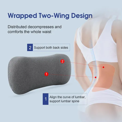 Miniatura 5 de COMFYTHERA Almohada cervical para el cuello para aliviar el dolor de dormir, almohada de cuello pequeño de espuma viscoelástica para aliviar