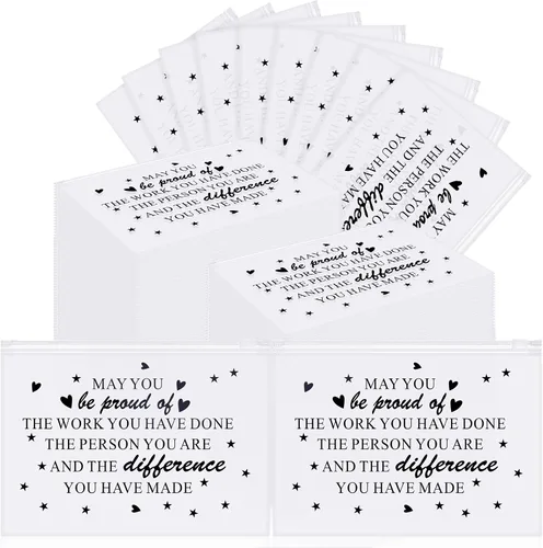 Miniatura 9 de Sweetude 100 bolsas de maquillaje, regalos inspiradores a granel para mujeres, mamá, bolsas de maquillaje de viaje You Are Braver Awesome Cosméticos