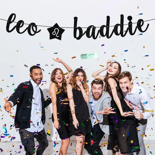 Miniatura 4 de Cartel de Leo Baddie, letrero de temporada Big Leo Energy/Leo, 12 constelaciones del zodiaco Leo, decoraciones de fiesta de cumpleaños temáticas