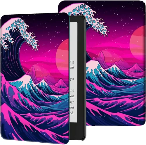 Miniatura 30 de Funda para Kindle de 6 pulgadas (11.ª generación, versión 2024/2022) delgada de piel sintética, ajustable, multiángulo, Smart Shell con función