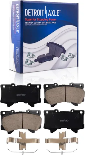 Miniatura 37 de Detroit Axle - Pinza de freno de disco del lado del conductor trasero de repuesto de pastillas de freno de cerámica para Lexus HS250h 2010 2011 2012