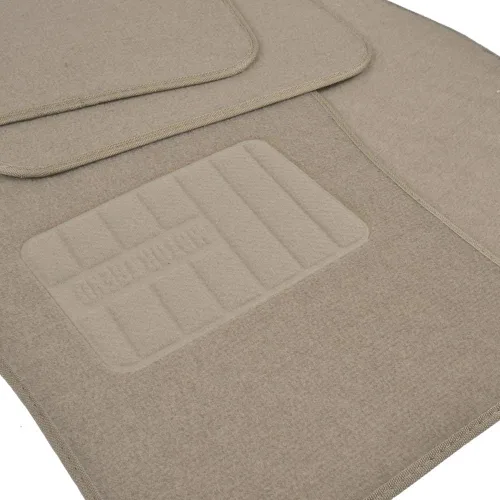 Miniatura 3 de BDK Alfombrillas de Piso de Alfombra Resistentes de Color Beige Delanteras y Traseras, Forros Universales para Automóvil, SUV, Camioneta y Camión