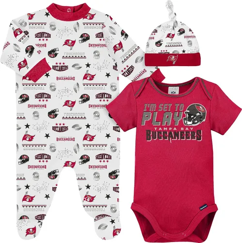 Miniatura 27 de Gerber Conjunto de regalo unisex para bebé con pies de equipo de la NFL para dormir y jugar