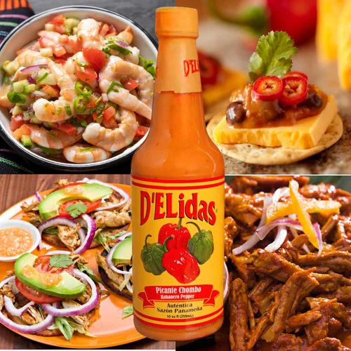 Miniatura 3 de D'ELIDAS Salsa picante Habanero, salsa picante de pimienta habanero natural, salsa chombo picante #1 en Panamá, sin OMG, salsa habanero alimentaria