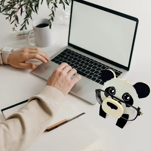 Miniatura 2 de Soporte creativo para lentes de animal, divertido soporte para anteojos para mascotas, bonito soporte de madera hecho a mano para lentes, soportes