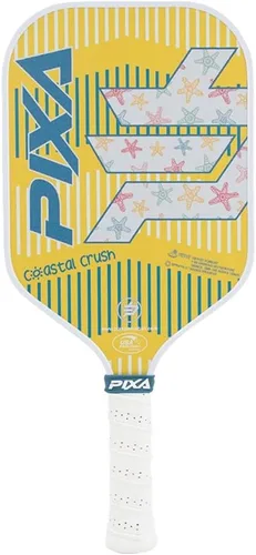 Miniatura 8 de PIXA Coastal Crush Pickleball Paddle, cara de carbono T-300, superficie de fricción, mango de 5.25 pulgadas, aprobado por USAPA
