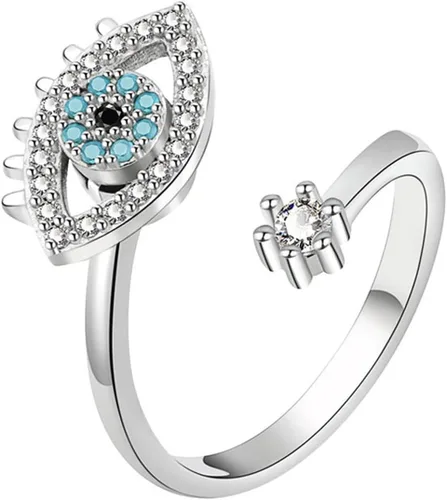 Miniatura 55 de Anillo de plata 925, anillos de plata ajustables para mujer, anillos de pulgar abiertos, anillos de circonio, anillos ajustables, anillos abiertos