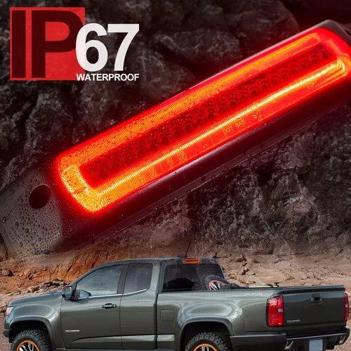 Miniatura 6 de Tercera luz de freno LED de repuesto para camioneta Chevy Colorado GMC Canyon 2015-2023, color rojo, estroboscópico, trasero, tercer centro