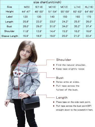 Miniatura 7 de Sudaderas con capucha para niñas y niños con capucha de búho lindo