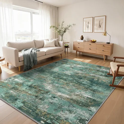 Miniatura 77 de GENIMO Alfombra antideslizante de 2 x 6 pies, lavable para pasillos de cocina, alfombras de cocina modernas abstractas, alfombra ligera de pelo bajo