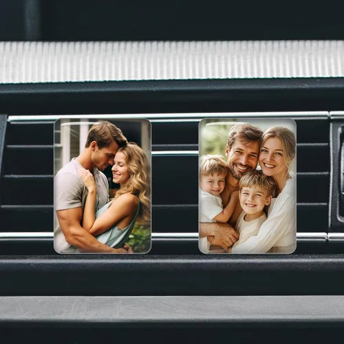 Miniatura 10 de Accesorios personalizados para ventilación de coche con foto y texto, clips personalizados para ventilación de aire para mujeres, hombres, niños