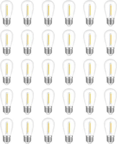 Miniatura 9 de Visther Bombillas de Repuesto Paquete de 24 Bombillas LED S14 de Colores para Luces de Cadena de Repuesto, Base E26 1W Plástico Irrompible