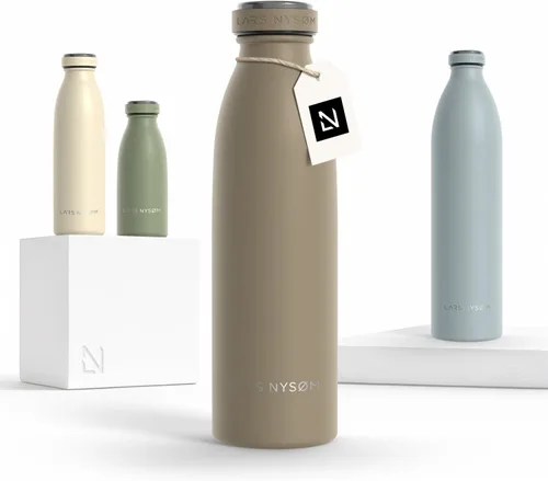 Miniatura 49 de LARS NYSØM Botella de agua XL de acero inoxidable aislada 12oz 17oz 25oz 34oz 51oz Botella térmica aislada para bebidas calientes y frías Azul