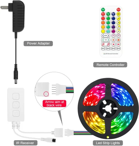 Miniatura 6 de BTF-LIGHTING RGBW Bluetooth Music APP Tira de luces LED RGB+blanco cálido 3000K 4 colores en 1 tira de luces LED que cambian