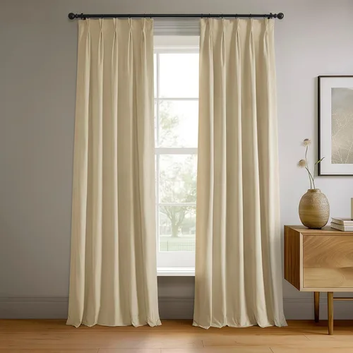 Miniatura 26 de HPD Half Price Drapes Cortinas Opacas de Terciopelo - 84 Pulgadas de Largo 1 Panel Cortina Opaca Signature Plisada para Sala de Estar y Dormitorio
