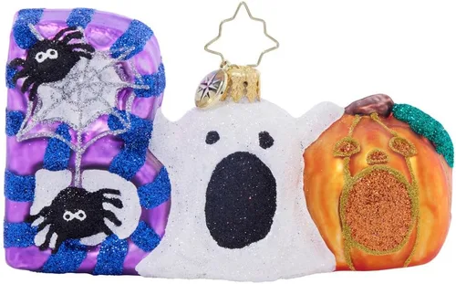 Miniatura 6 de Christopher Radko Adorno decorativo de cristal europeo hecho a mano para Halloween, árbol de Navidad, mujer bruja