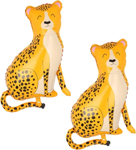 Miniatura 10 de Globos de papel de aluminio de jirafa, gran selva, safari, animal, decoraciones de fiesta de cumpleaños, globo gigante de safari para niño, salvaje