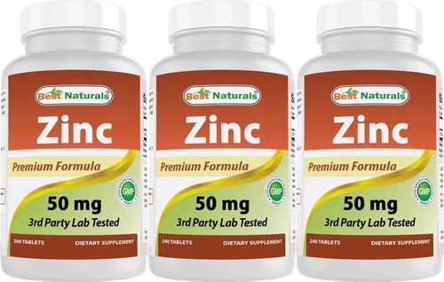 Miniatura 9 de Best Naturals - Suplemento de zinc como gluconato de zinc de 50 mg, 240 comprimidos, paquete de 2