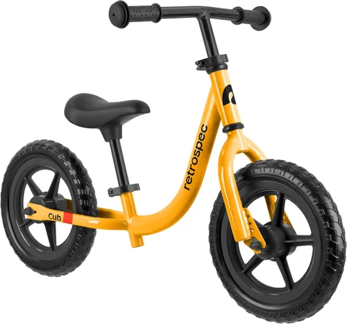 Miniatura 14 de Retrospec Cub - Bicicleta de equilibrio para niños de 18 meses a 3 años, bicicleta para principiantes sin pedal de 12 pulgadas con asiento