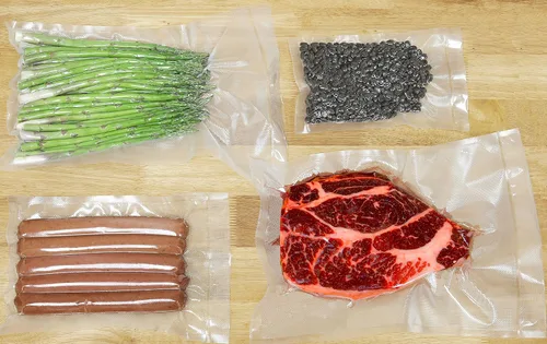 Miniatura 3 de Simple Houseware Bolsas selladoras al vacío precortadas, 100 cuartos de galón de 8 x 12 pulgadas para almacenamiento de alimentos, sin BPA