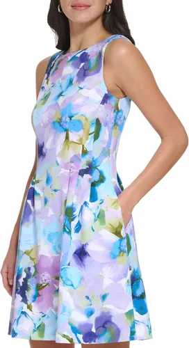 Miniatura 2 de Jessica Howard Vestido casual con estampado pequeño para mujer