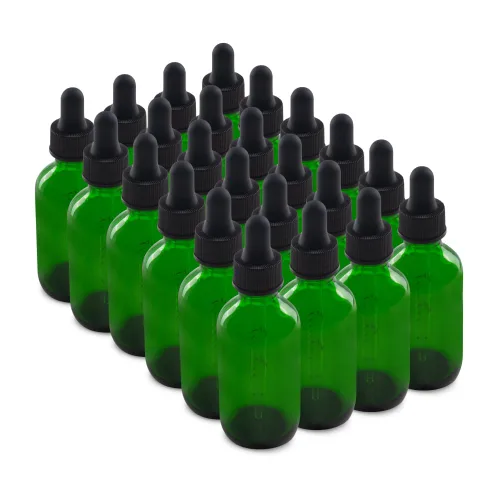 Miniatura 13 de The Bottle Depot - Botella cuentagotas de vidrio de 2 oz (blanco) - Paquete de 24 - Transparente esmerilado - Botellas de tintura con cuentagotas