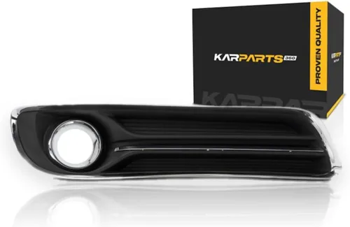 KarParts360 Para Chrysler 300 cubierta de luz antiniebla 2011 12 13 2014 lado exterior del pasajero | negro | w/cromo | Cumplimiento DOT/SAE | Lado