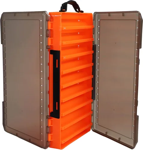Caja de Señuelos de Pesca de Doble Cara Caja de Aparejos 18 Compartimentos Caja de Señuelos 3700 Bandeja de Aparejos Almacenamiento de Crankbait
